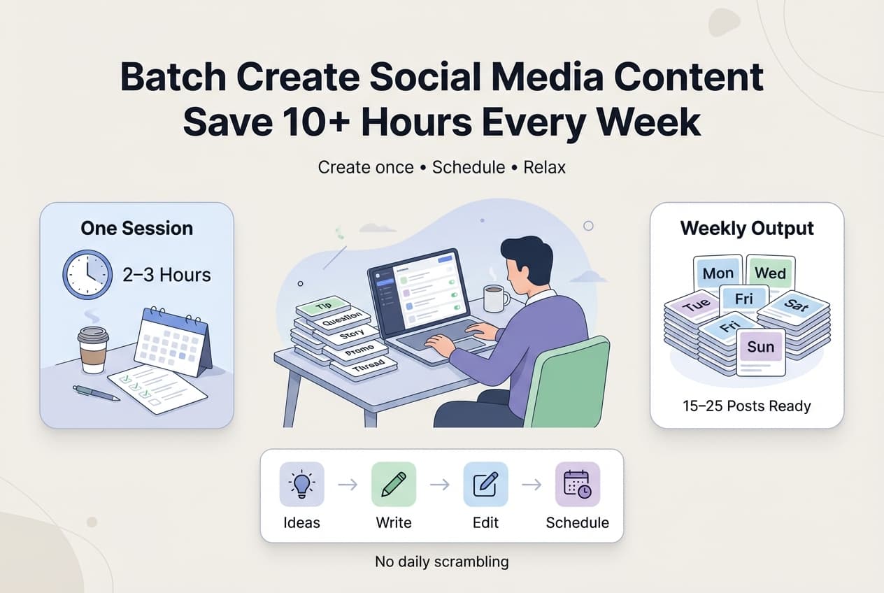 Batch create social media content guide
