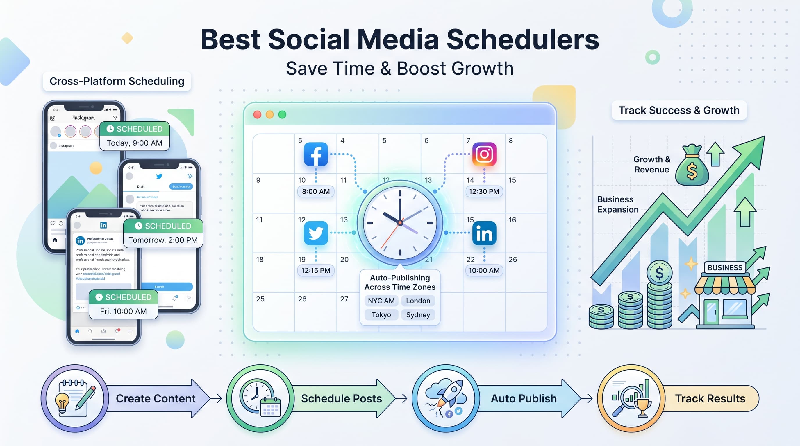 Best Social Media Scheduler for Small Business: 12 Tools to Save Time & Boost Growth