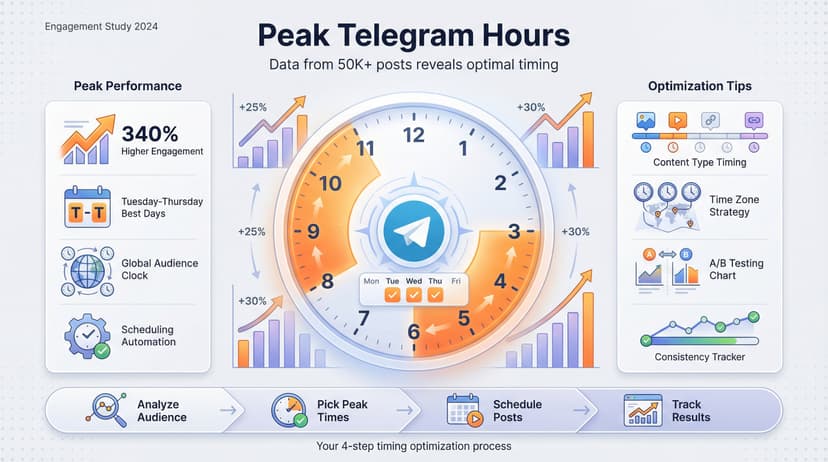 Best Time to Post on Telegram: Data Study Reveals Peak Engagement Hours