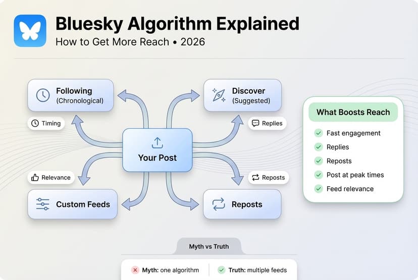 How the Bluesky algorithm distributes content
