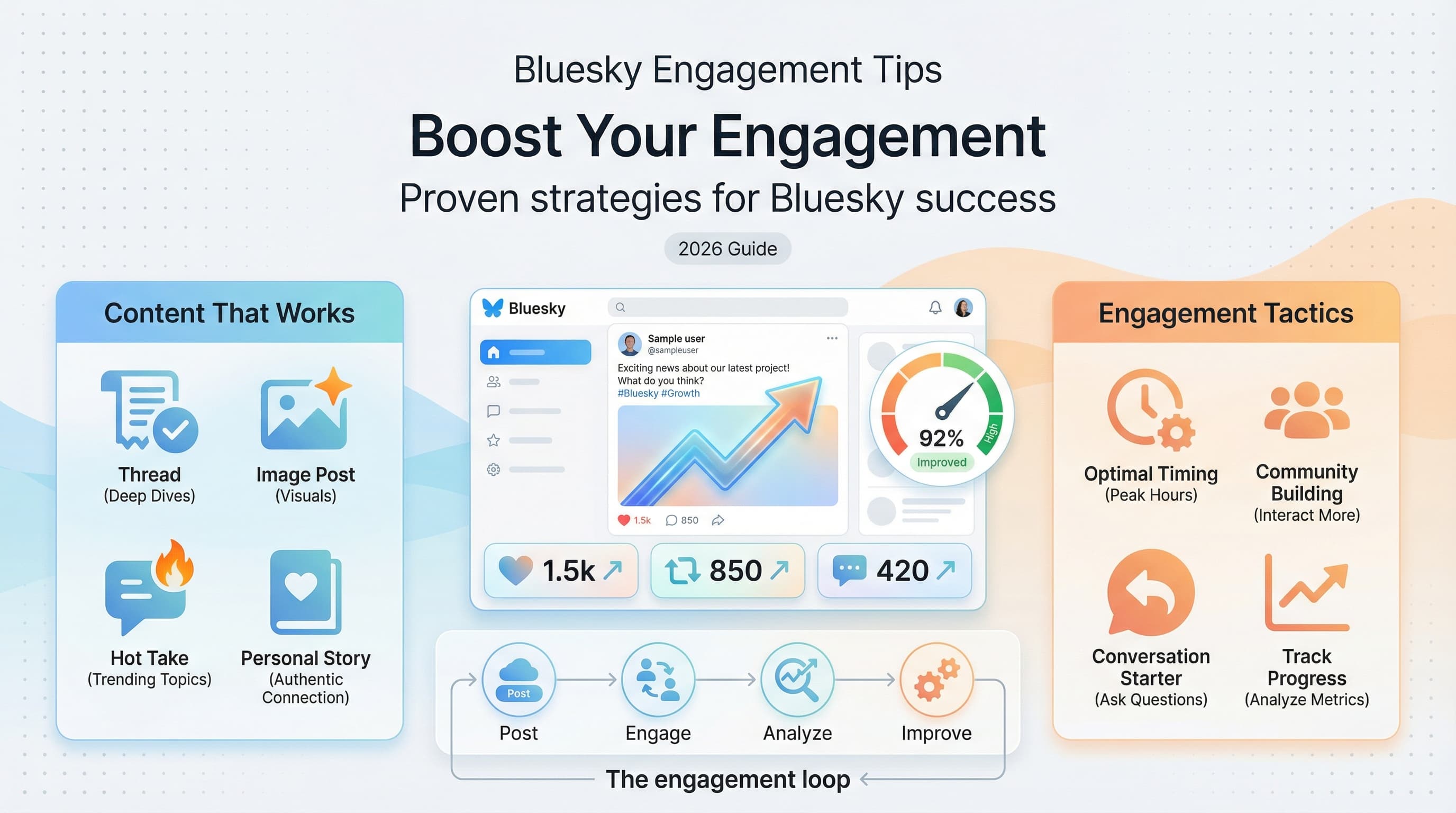 Consigli per l'Engagement su Bluesky: Ottieni Piu Like e Repost nel 2026