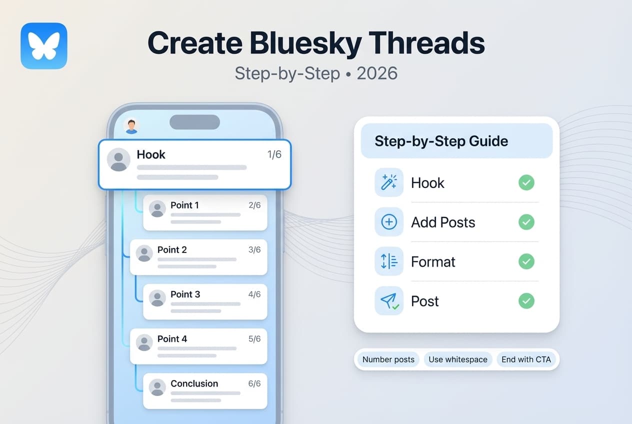 How to create Bluesky threads step-by-step guide