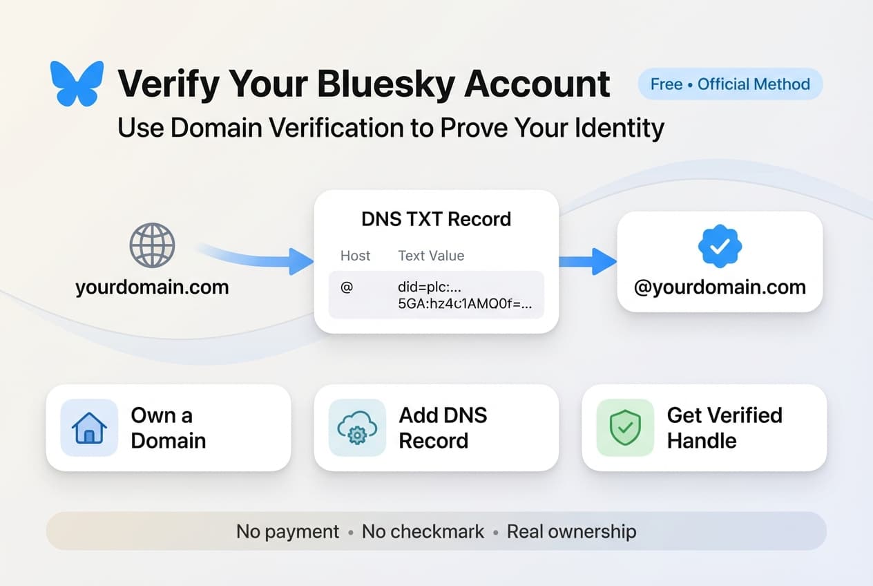 Bluesky domain verification guide