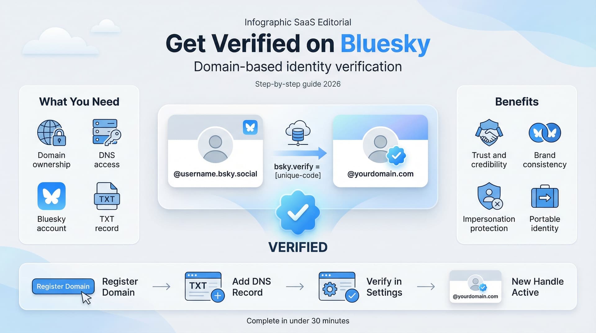 Bluesky 认证指南:如何在去中心化社交平台完成身份验证