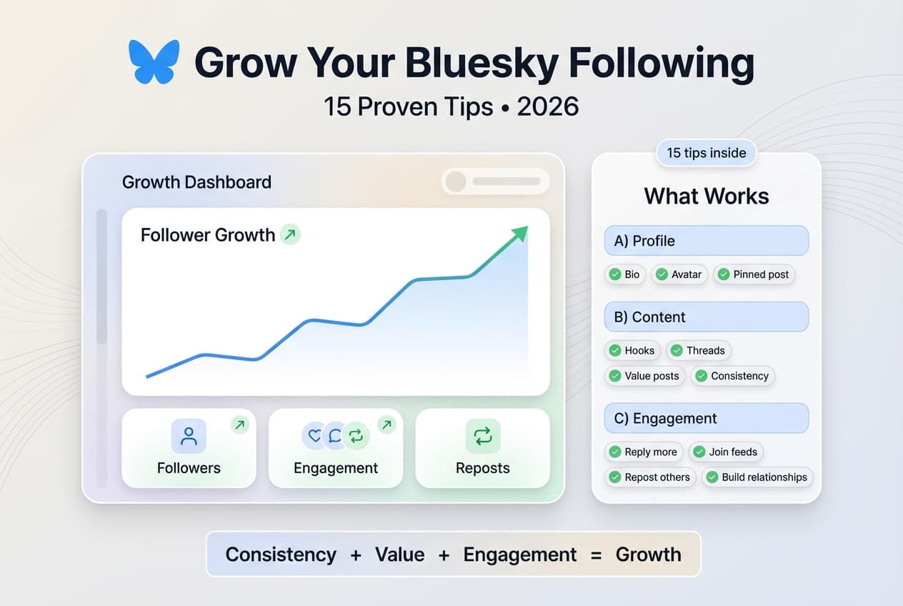 How to grow Bluesky following 2026