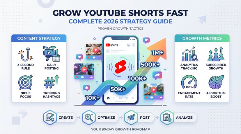 How to Grow YouTube Shorts Channel Fast: Complete 2026 Strategy Guide