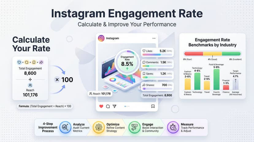 Instagram Engagement Rate: How to Calculate & Improve Your Performance in 2026