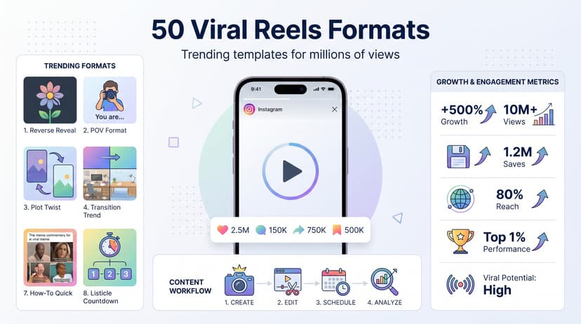 Instagram Reels Ideas: 50 Trending Formats That Get Millions of Views