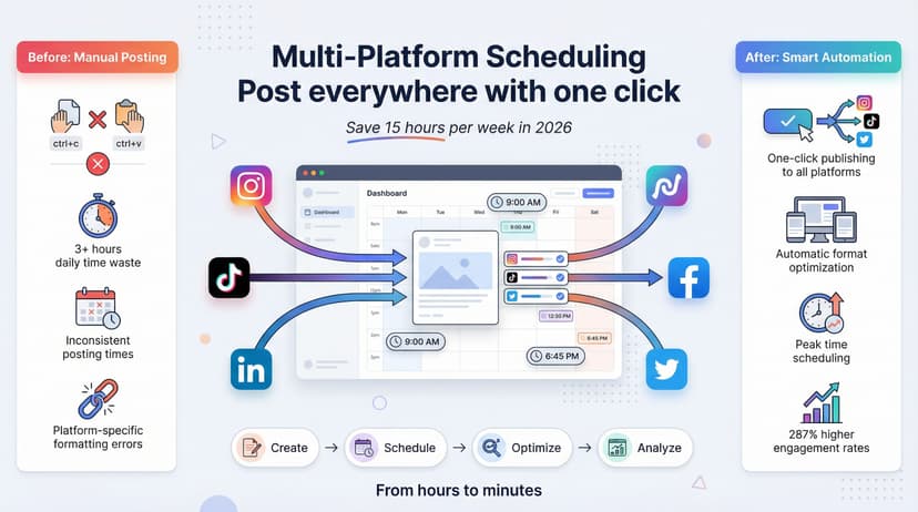 How to Schedule Posts to Multiple Platforms at Once (Complete 2026 Guide)