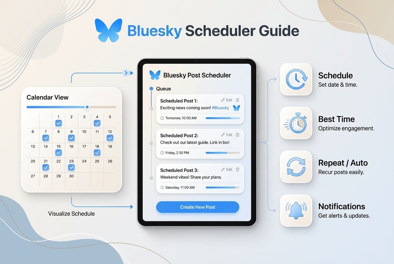 Como programar posts no Bluesky 2026
