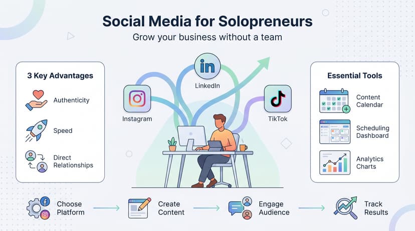 Social Media Marketing for Solopreneurs: The Complete Guide to Growing Your Business Without a Team