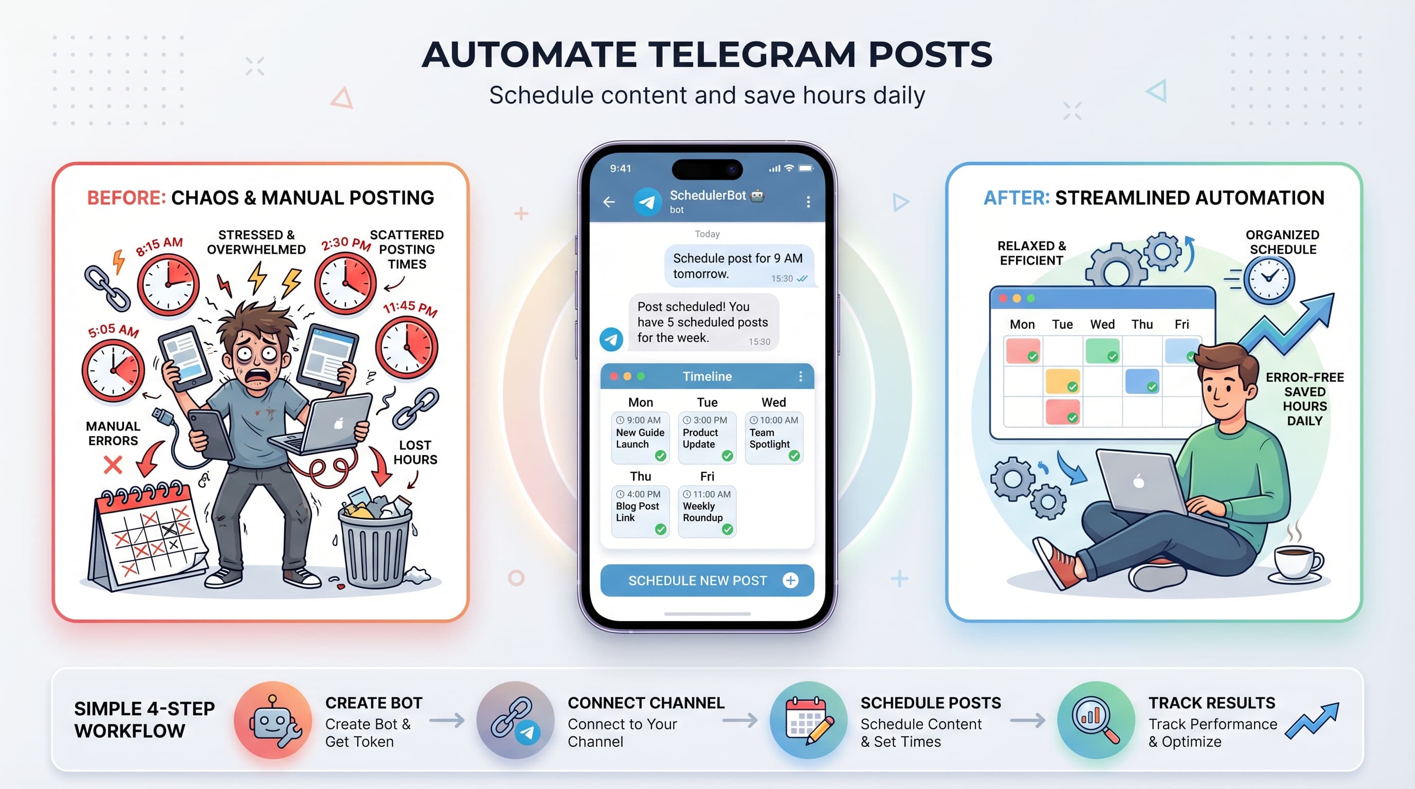 Telegram Bot for Scheduling: How to Automate Posts and Save Hours Daily