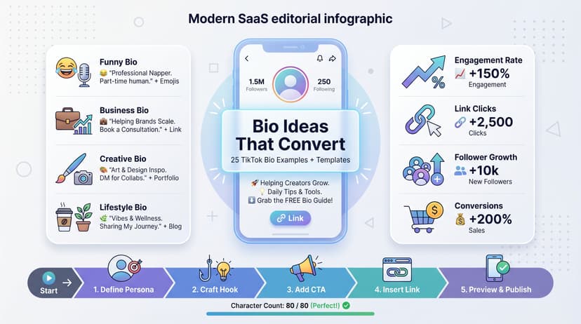 TikTok Bio Ideas: 25 Examples That Work (+ Templates)