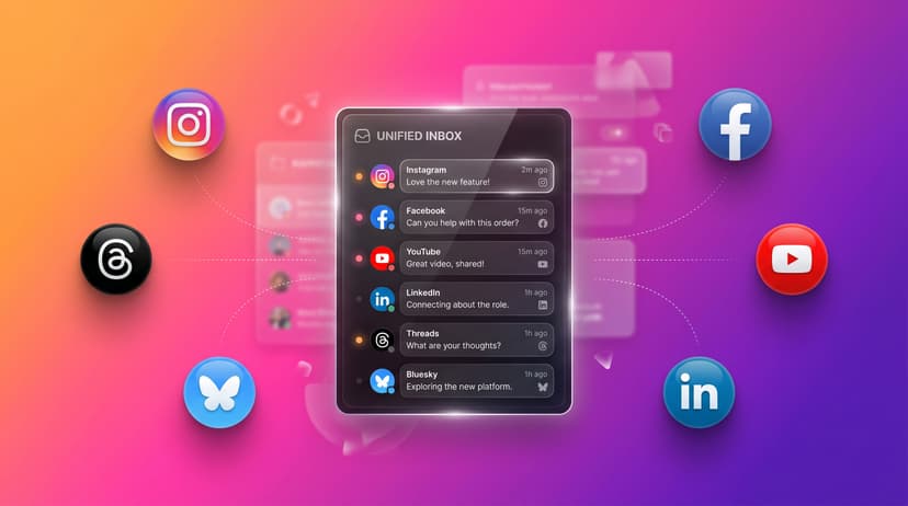 Unified comments and DM inbox across 6 social platforms
