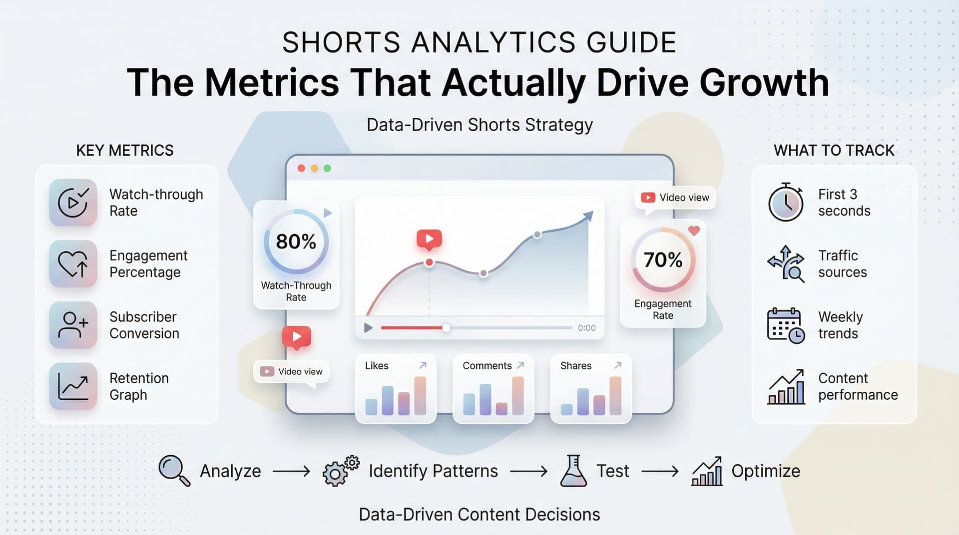 Analytiques YouTube Shorts : Le guide complet des métriques qui comptent vraiment