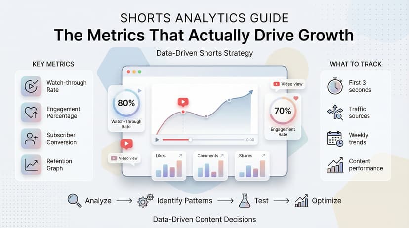Analytiques YouTube Shorts : Le guide complet des métriques qui comptent vraiment