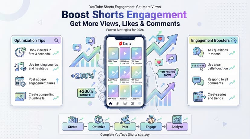 YouTube Shorts Engagement: Get More Views, Likes, and Comments in 2026