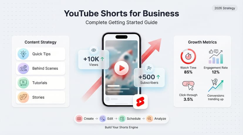 비즈니스를 위한 YouTube Shorts: 2026년 완벽 시작 가이드