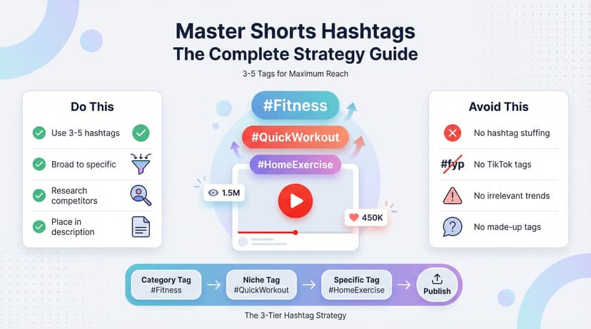Hashtags YouTube Shorts : Le guide complet des bonnes pratiques pour 2026