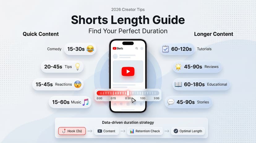 Durée des YouTube Shorts : Quelle longueur idéale ? (Guide 2026)