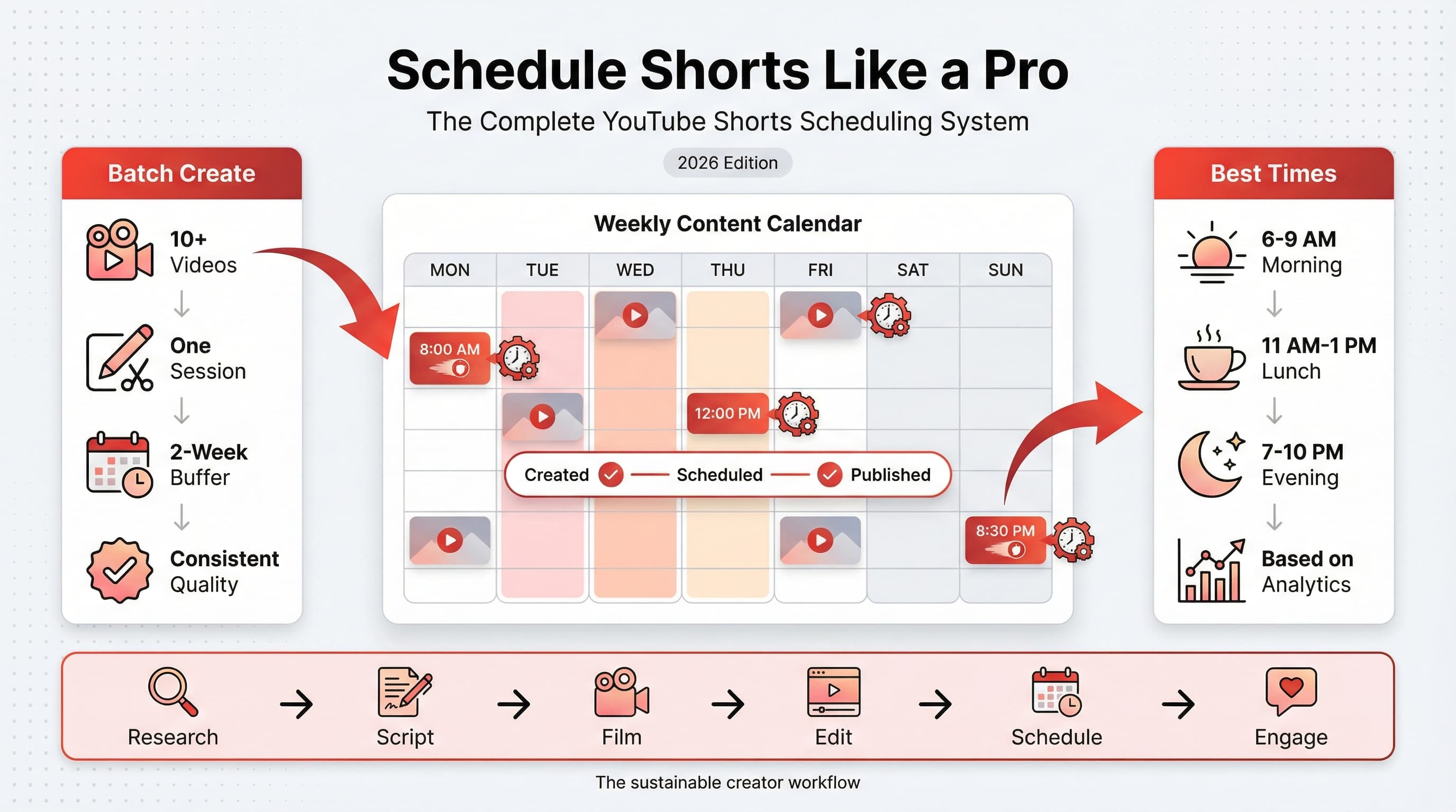 YouTube Shortsスケジュール完全ガイド:2026年に知っておくべきすべてのこと