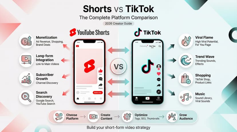 YouTube Shorts vs TikTok: Quelle Plateforme Choisir pour les Createurs en 2026?