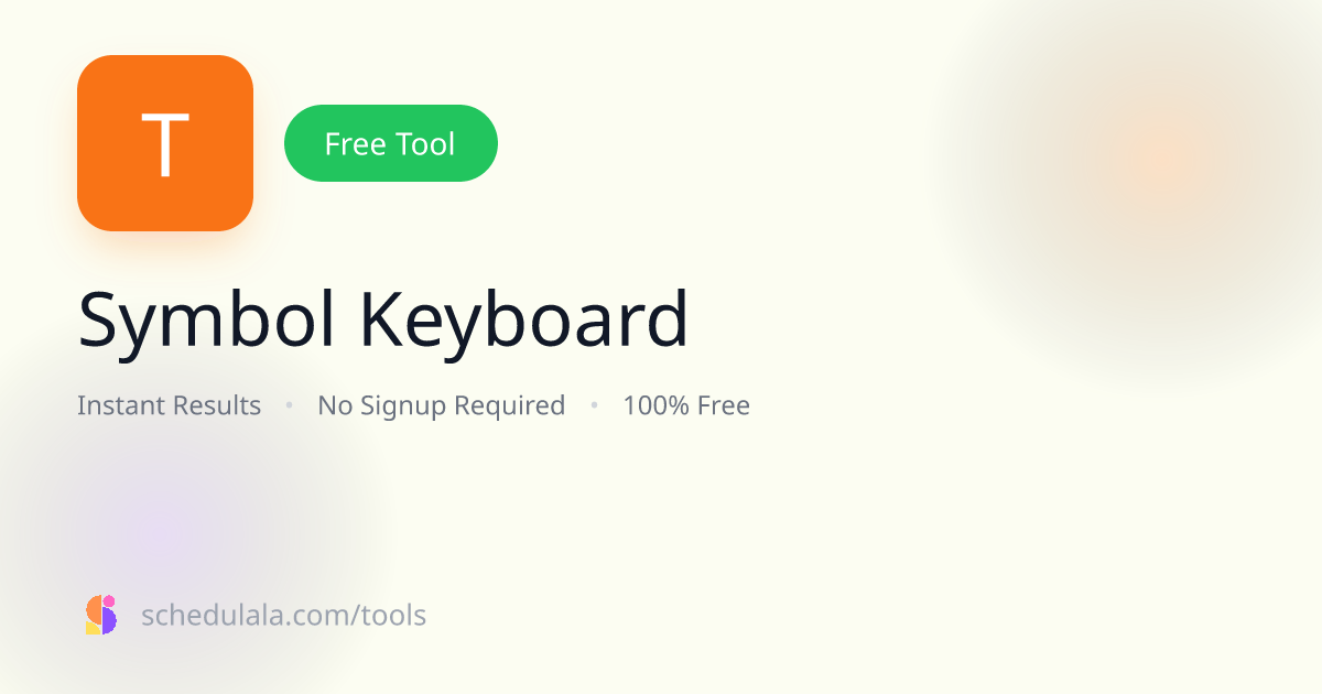 Symbol Keyboard - Copy & Paste Symbols | Schedulala