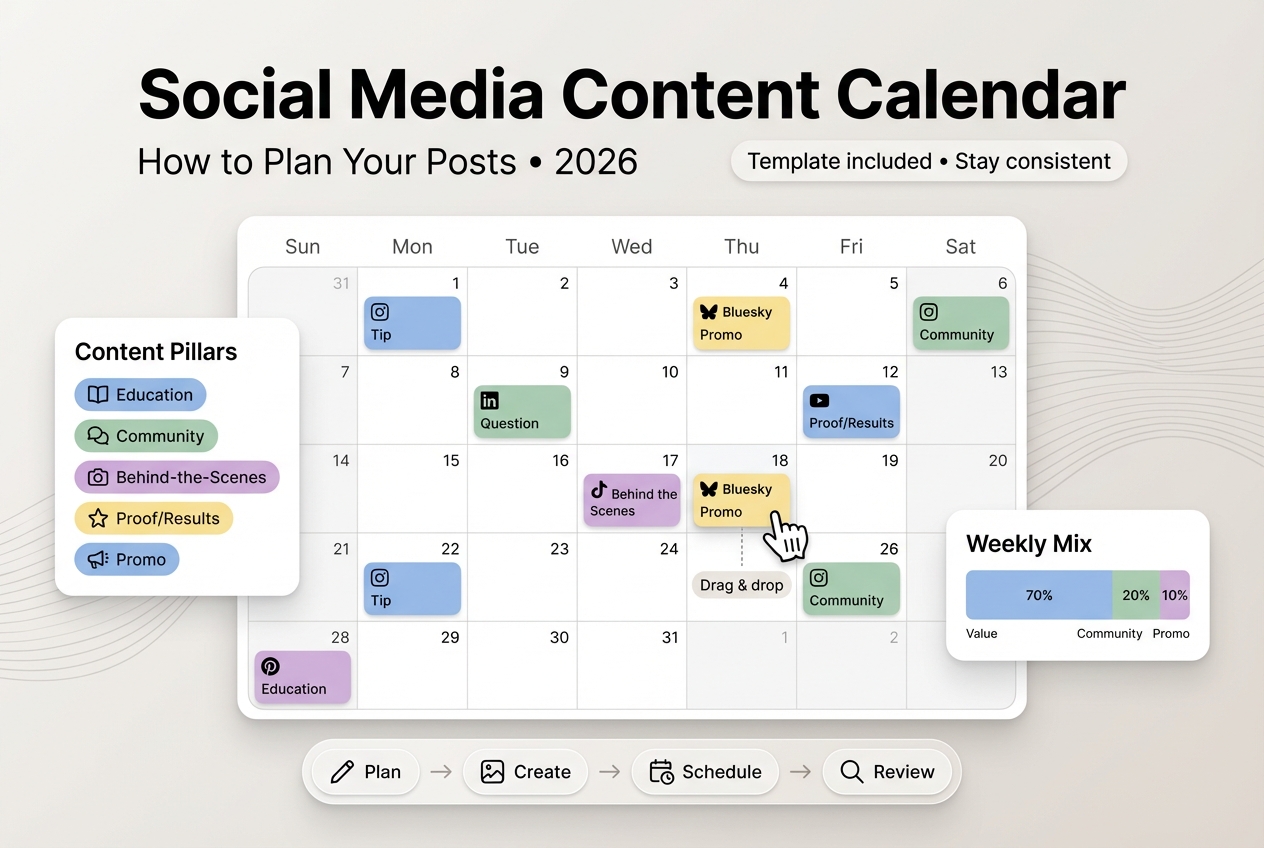 Social Media Content Calendar Guide 2026 | Schedulala