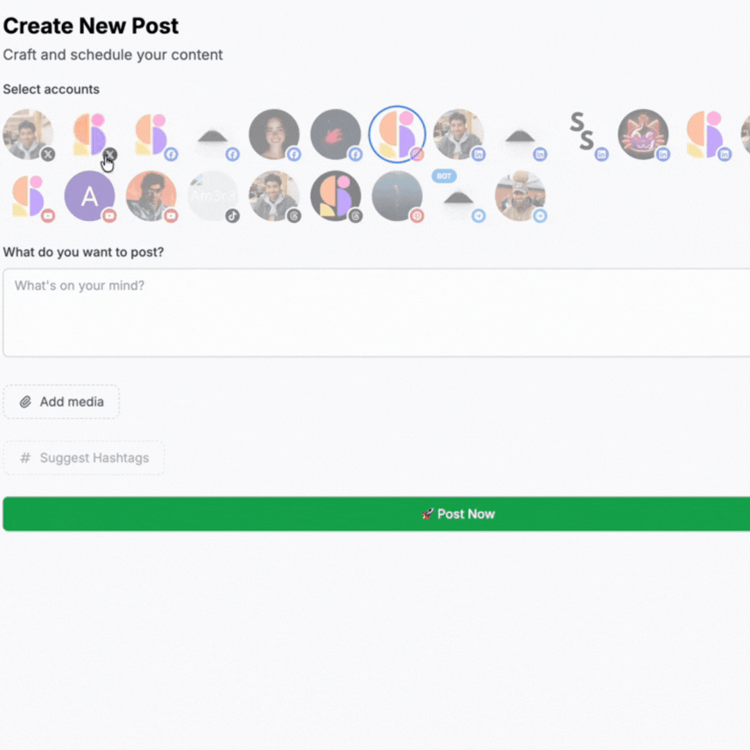 Cross-Platform Posting preview